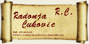 Radonja Ćuković vizit kartica